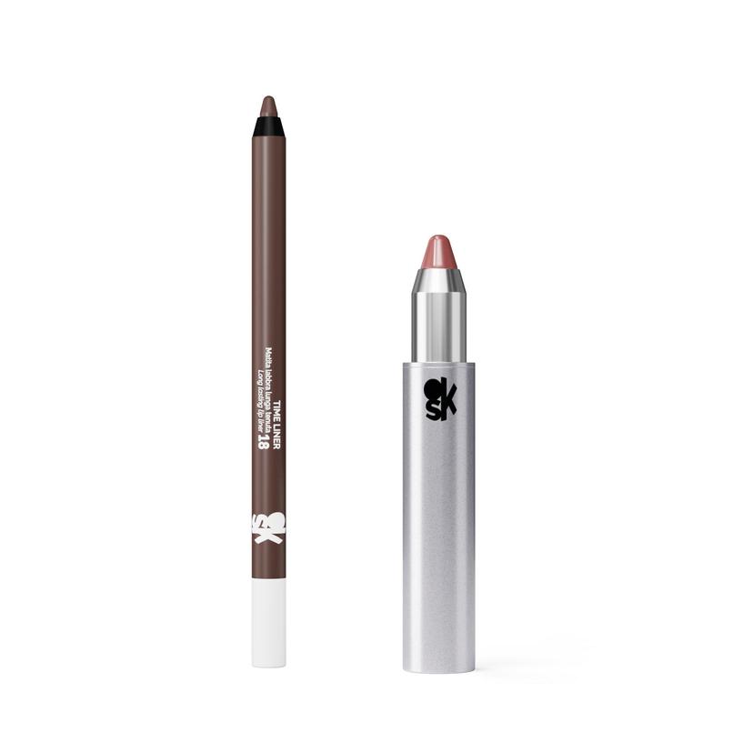 SHINE AND LINE LIP COMBO – TIME LINER 18 + CLICK ‘N KISS SHINY 02 | Veralab